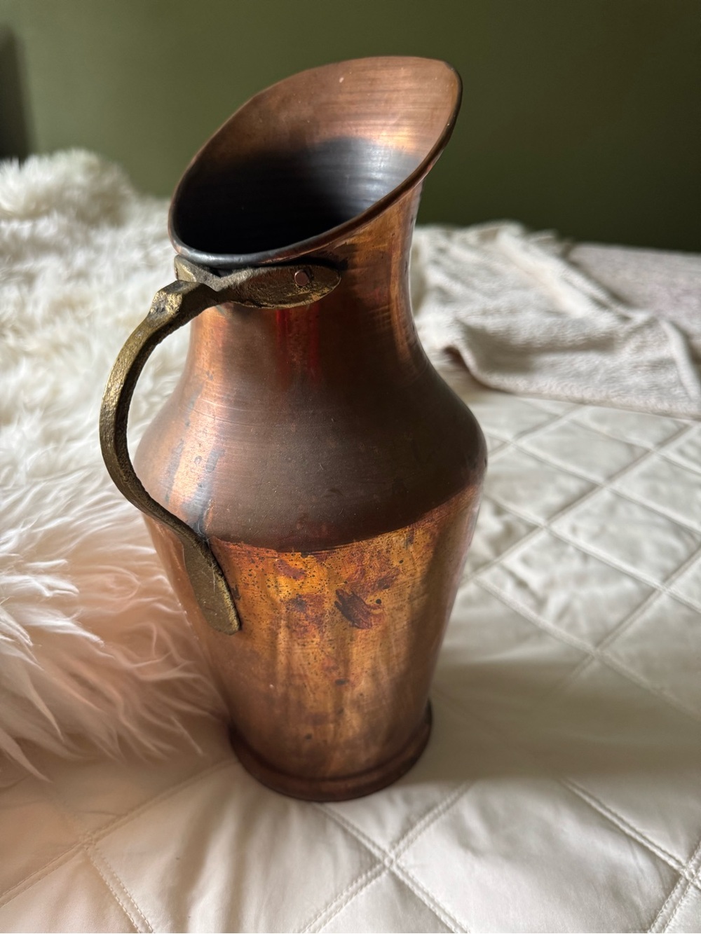 Vintage copper pitcher or jug.